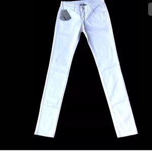 Pinko Stretch White Skinny Jeans Italy Sz 25/26